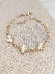 Atelier MIU Pozłacana bransoletka z elementami ozdobnymi rozmiar: onesize. Żółte bransoletki atelier MIU, pozłacane. Za 58.95 zł.