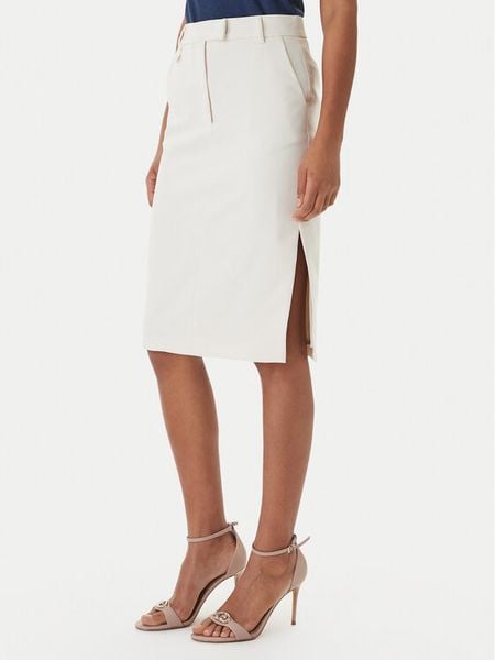 Fracomina Spódnica midi FR26SG2012W42901 Écru Regular Fit. Białe spódnice Fracomina, bez wzorów, z syntetyku, midi. Za 295.99 zł.