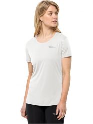 Jack Wolfskin Koszulka funkcyjna "Tech" w kolorze białym rozmiar: M. Białe t-shirty sportowe Jack Wolfskin, m, bez wzorów, z materiału, bez ramiączek, outdoorowe. Za 74.81 zł.