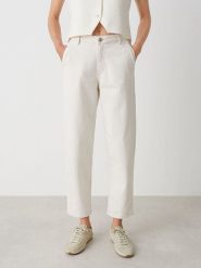 OPUS Spodnie w kolorze białym rozmiar: 40/L28. Białe spodnie materiałowe Opus, bez wzorów, z materiału. Za 187.99 zł.