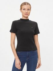 Tommy Hilfiger T-Shirt New Cody WW0WW40586 Czarny Slim Fit. Czarne t-shirty Tommy Hilfiger, xs, bez wzorów, z bawełny, bez kołnierzyka, bez ramiączek. Za 139.99 zł.
