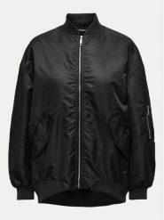 ONLY Kurtka bomber Mille 15322732 Czarny Oversize. Czarne kurtki ONLY, xs, bez wzorów, z syntetyku, bez kaptura. Za 159.99 zł.