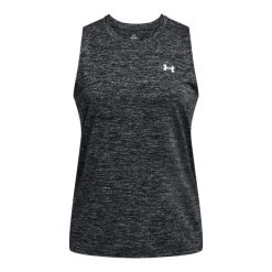 Damski tank top Under Armour Tech™ Twist. Białe topy Under Armour, bez wzorów, sportowe, bez kołnierzyka, bez ramiączek. Za 179.50 zł.