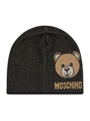 MOSCHINO Czapka 65214 0M2346 Czarny. Czarne czapki zimowe MOSCHINO, bez wzorów, z materiału. Za 429.99 zł.
