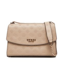Torebka Guess. Brązowe listonoszki Guess, z aplikacjami, bez dodatków. Za 399.99 zł.