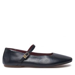 Baleriny Tommy Hilfiger. Czarne baleriny Tommy Hilfiger, bez wzorów, bez obcasa, bez zapięcia. Za 599.99 zł.