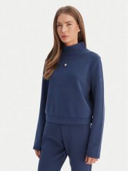 Guess Bluza V4YQ05 KCAY2 Granatowy Regular Fit. Niebieskie bluzy bez kaptura Guess, xl, z aplikacjami, z syntetyku, bez kaptura. Za 329.99 zł.