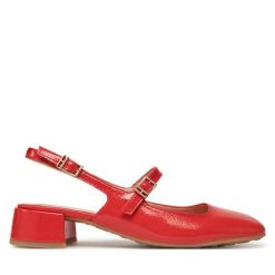 Czółenka Hispanitas. Czerwone czółenka Hispanitas, bez wzorów, bez obcasa, bez zapięcia. Za 339.99 zł.