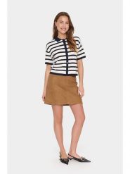 SAINT TROPEZ Kardigan w kolorze kremowym rozmiar: M. Brązowe swetry Saint Tropez, m, bez wzorów, bez ramiączek. Za 104.99 zł.