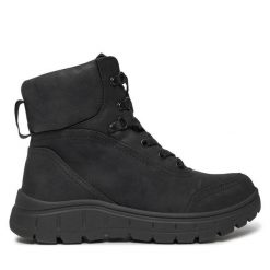 Botki Roxy. Czarne botki Roxy, bez wzorów, bez obcasa, na płaskiej podeszwie, bez zapięcia. Za 399.99 zł.
