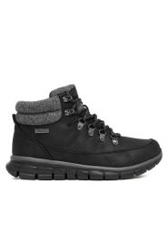 Skechers Trekkingi Synergy 167425/BLK Czarny. Czarne buty trekkingowe Skechers, ze skóry, bez zapięcia. Za 269.99 zł.