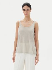 ONLY Top Frida 15194667 Beżowy Regular Fit. Brązowe topy ONLY, xs, bez wzorów, z wiskozy, bez kołnierzyka, bez ramiączek. Za 39.99 zł.