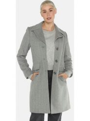 Fuchs Schmitt Wełniany płaszcz w kolorze szarym rozmiar: 42. Szare płaszcze Fuchs Schmitt, bez wzorów, z puchu, bez kaptura. Za 404.99 zł.