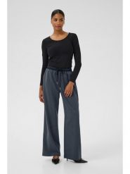 Kaffe Spodnie w kolorze niebieskim rozmiar: 34. Niebieskie spodnie materiałowe Kaffe, bez wzorów, z materiału, z podwyższonym stanem. Za 173.99 zł.