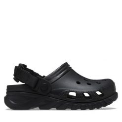 Klapki Crocs. Czarne klapki Crocs, bez wzorów, bez obcasa, bez zapięcia. Za 259.99 zł.