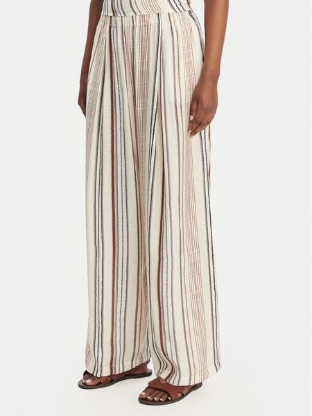 Eleh Spodnie materiałowe SS260132 Écru Relaxed Fit. Białe spodnie materiałowe Eleh, bez wzorów, z materiału. Za 252.99 zł.