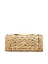 Guess Torebka Tasmin Mini HWRG9 931710 Złoty. Żółte kopertówki Guess, z aplikacjami, z materiału, wizytowe, bez dodatków. Za 659.99 zł.