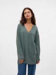 Vero Moda Sweter w kolorze zielonoszarym rozmiar: XS. Szare swetry Vero Moda, xs, bez wzorów, bez ramiączek. Za 66.00 zł.