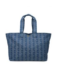 Lacoste Torebka NU4994PB Niebieski. Niebieskie shopper bag Lacoste, bez wzorów, z materiału, bez dodatków. Za 439.99 zł.