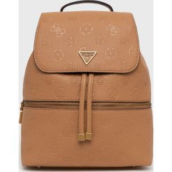 Guess plecak damski kolor brązowy mały gładki. Brązowe plecaki Guess, z aplikacjami, do ręki, bez dodatków. Za 619.99 zł.