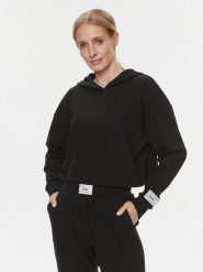 Guess Bluza Aislin V4RQ00 KC2T0 Czarny Regular Fit. Czarne bluzy Guess, m, z aplikacjami, z syntetyku, bez kaptura. Za 169.99 zł.
