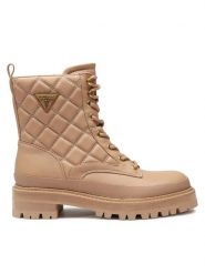Guess Trapery Badae FL7BDE ELE10 Beżowy. Brązowe botki Guess, z aplikacjami, ze skóry, bez obcasa, bez zapięcia. Za 889.99 zł.
