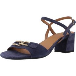 Sandały GEOX D NEW ERAKLIA 50 Niebieski. Niebieskie sandały Geox, bez wzorów, ze skóry, sportowe, bez obcasa, bez zapięcia. Za 301.99 zł.
