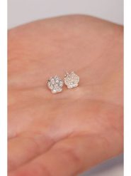 Lodie Silver Srebrne kolczyki-wkrętki z cyrkoniami rozmiar: onesize. Szare kolczyki Lodie Silver, z cyrkonią, srebrne. Za 95.69 zł.