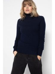 Perfect Cashmere Kaszmirowy golf "Tracy" w kolorze granatowym rozmiar: L. Niebieskie swetry Perfect Cashmere, l, bez wzorów, z kaszmiru, bez ramiączek. Za 264.15 zł.