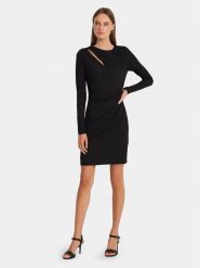 Lauren Ralph Lauren Sukienka koktajlowa 253926430001 Czarny Slim Fit. Czarne sukienki Lauren Ralph Lauren, bez wzorów, z syntetyku, wizytowe, bez kołnierzyka, bez ramiączek. Za 579.99 zł.