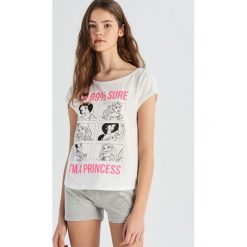 Dwuczęściowa piżama I am princess - Biały. Piżamy marki Sinsay. Za 49.99 zł.