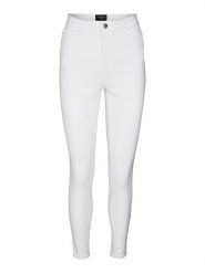 Vero Moda Dżinsy "Vmsophia" - Slim fit - w kolorze białym rozmiar: L/L32. Białe jeansy Vero Moda, l, z aplikacjami, ze skóry, klasyczne. Za 83.81 zł.