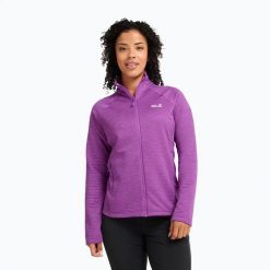 Bluza polarowa damska Jack Wolfskin Anytrail Full Zip. Czerwone bluzy bez kaptura Jack Wolfskin, l, bez wzorów, z materiału, bez kaptura, trekkingowe. Za 399.99 zł.
