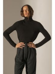 Perfect Cashmere Kaszmirowy golf "Ashley" w kolorze czarnym rozmiar: L. Czarne swetry Perfect Cashmere, l, bez wzorów, z kaszmiru, bez ramiączek. Za 347.99 zł.