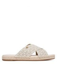 MICHAEL Michael Kors Espadryle Kenzie 40R6KZFS1B Kremowy. Białe espadryle MICHAEL Michael Kors, bez wzorów, ze skóry, bez obcasa. Za 529.99 zł.