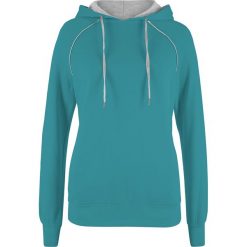 Bluza z kapturem z kontrastowymi paskami bonprix matowy kobaltowy. Bluzy marki INOVIK. Za 74.99 zł.