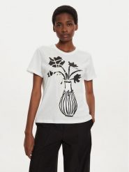 Desigual T-Shirt Shadow 24WWTK11 Biały Regular Fit. Białe t-shirty Desigual, m, bez wzorów, z bawełny, bez kołnierzyka, bez ramiączek. Za 149.99 zł.