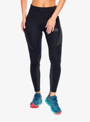 Legginsy biegowe damskie La Sportiva Triumph Tight Pant. Czarne legginsy La Sportiva, bez wzorów, z materiału. Za 379.49 zł.