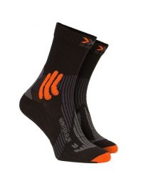 Skarpety zimowe biegowe X-Socks WINTER RUN 4.0. Brązowe skarpetki X-Socks, bez wzorów, z materiału. Za 80.00 zł.