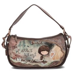 Brązowa Elegancka Torebka Damska Anekke Z Laleczką. Brązowe listonoszki Anekke, z aplikacjami, eleganckie, na ramię, zdobione, bez dodatków. Za 389.00 zł.