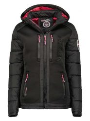 Geographical Norway Kurtka zimowa "Beachwood" w kolorze czarnym rozmiar: M. Czarne kurtki Geographical Norway, na zimę, m, z aplikacjami, z puchu, bez kaptura. Za 268.95 zł.