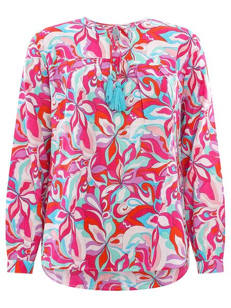 Zwillingsherz Bluzka ze wzorem rozmiar: L/XL. Bluzki Zwillingsherz, l, bez wzorów, z wiskozy, bez kołnierzyka, bez ramiączek. Za 122.38 zł.