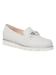 HASSIA Skórzane mokasyny "Pisa" w kolorze kremowym rozmiar: 43. Brązowe mokasyny HASSIA, bez wzorów. Za 434.99 zł.