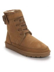 ISLAND BOOT Botki zimowe "Imaan" w kolorze jasnobrązowym rozmiar: 38. Brązowe botki Island Boot, z aplikacjami, z materiału, z okrągłym noskiem, bez obcasa, bez zapięcia. Za 182.29 zł.