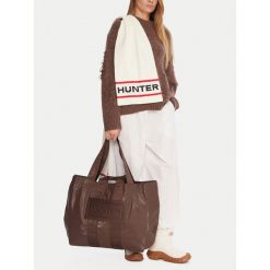 Torebka Hunter. Brązowe shopper bag Hunter, bez wzorów, bez dodatków. Za 219.99 zł.