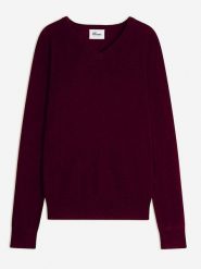 Just Cashmere Kaszmirowy sweter w kolorze bordowym rozmiar: XL. Czerwone swetry Just Cashmere, xl, bez wzorów, z kaszmiru, bez ramiączek. Za 426.99 zł.