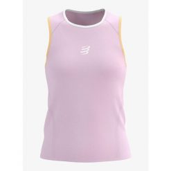 Koszulka do biegania damska Compressport Trail Racing Tank. Czerwone bielizna termoaktywna damska Compressport, bez wzorów, bez ramiączek, do biegania. Za 188.99 zł.