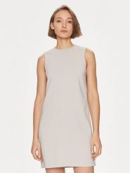Calvin Klein Sukienka codzienna K20K207257 Beżowy Slim Fit. Brązowe sukienki Calvin Klein, na co dzień, bez wzorów, z syntetyku, bez kołnierzyka, bez ramiączek, proste. Za 399.99 zł.