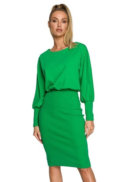 Made of emotion Sukienka w kolorze zielonym rozmiar: XL. Zielone sukienki Made Of Emotion, xl, bez wzorów, bez kołnierzyka, bez ramiączek, midi. Za 194.61 zł.