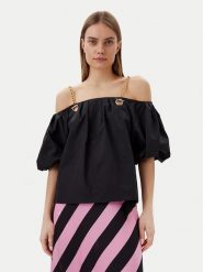 Lola Casademunt by Maite Bluzka MS2515040 Czarny Relaxed Fit. Czarne bluzki Lola Casademunt by Maite, xs, bez wzorów, z bawełny, bez kołnierzyka, bez ramiączek. Za 259.99 zł.